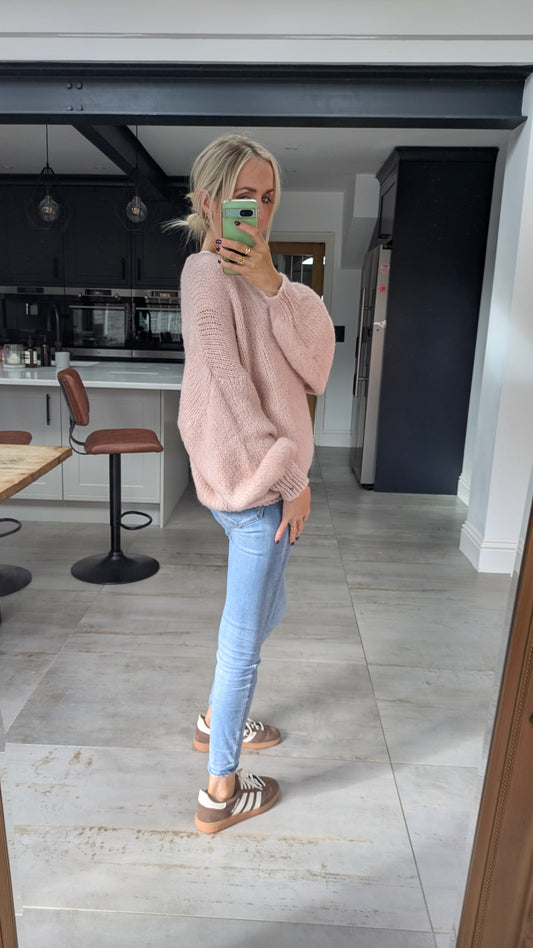 Blush Pink Soft Knit Jumper