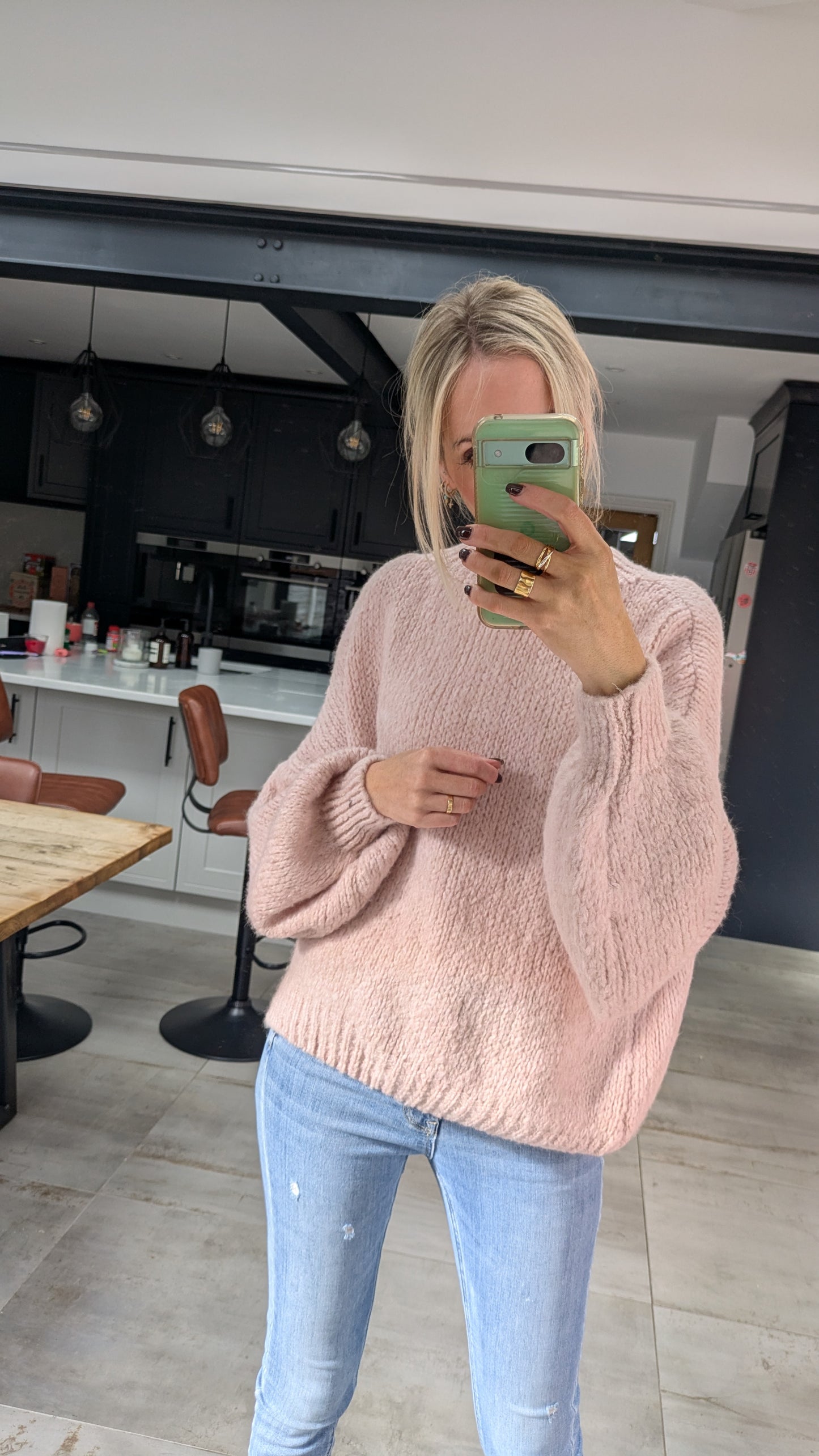 Blush Pink Soft Knit Jumper