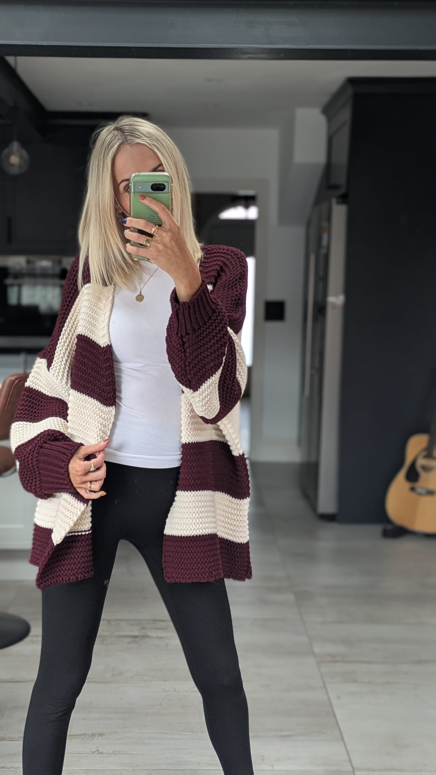 Striped Knit Cardigan