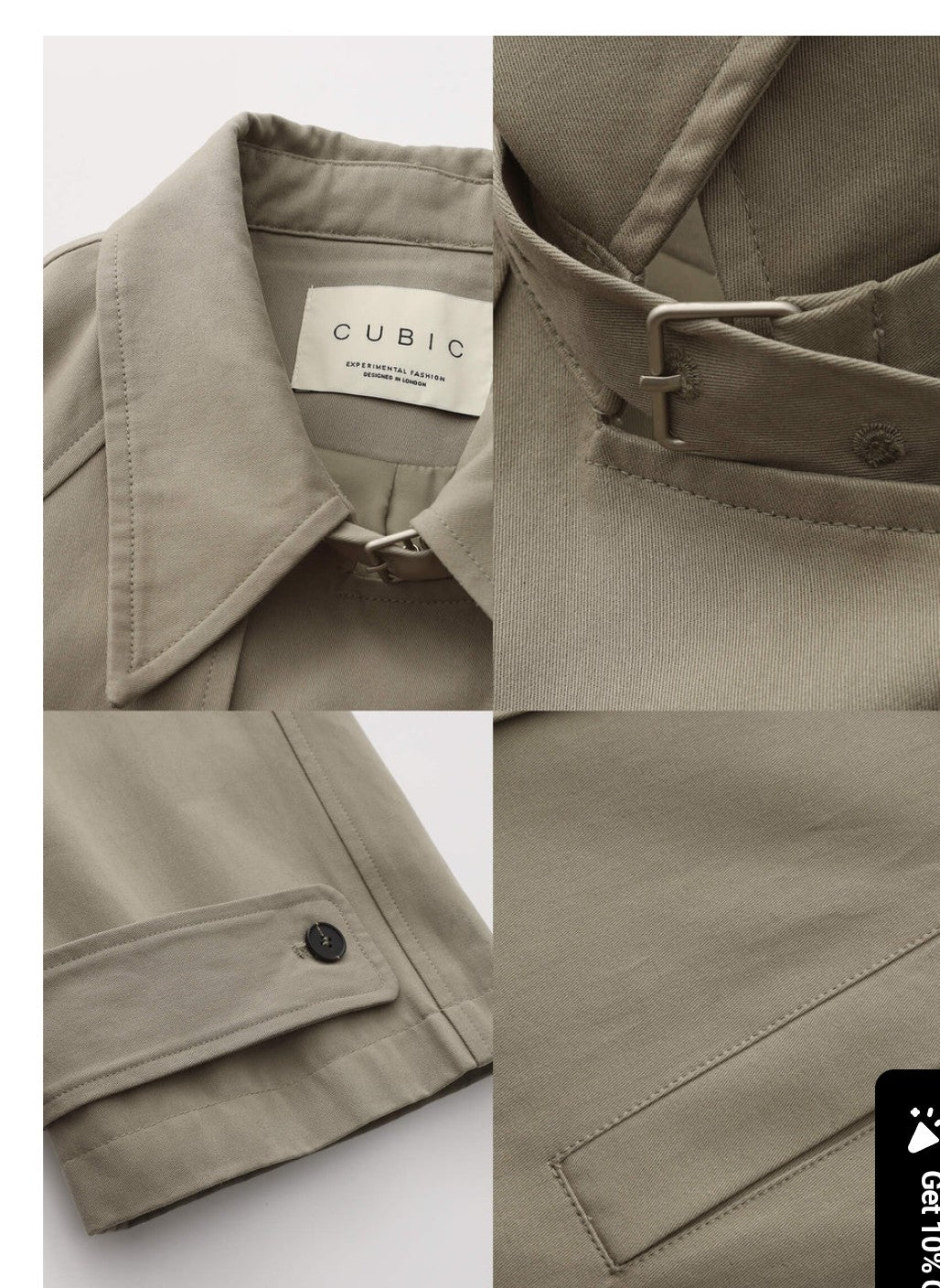 Premium brand Cubic London Oversized Raglan Sleeve Trench coat