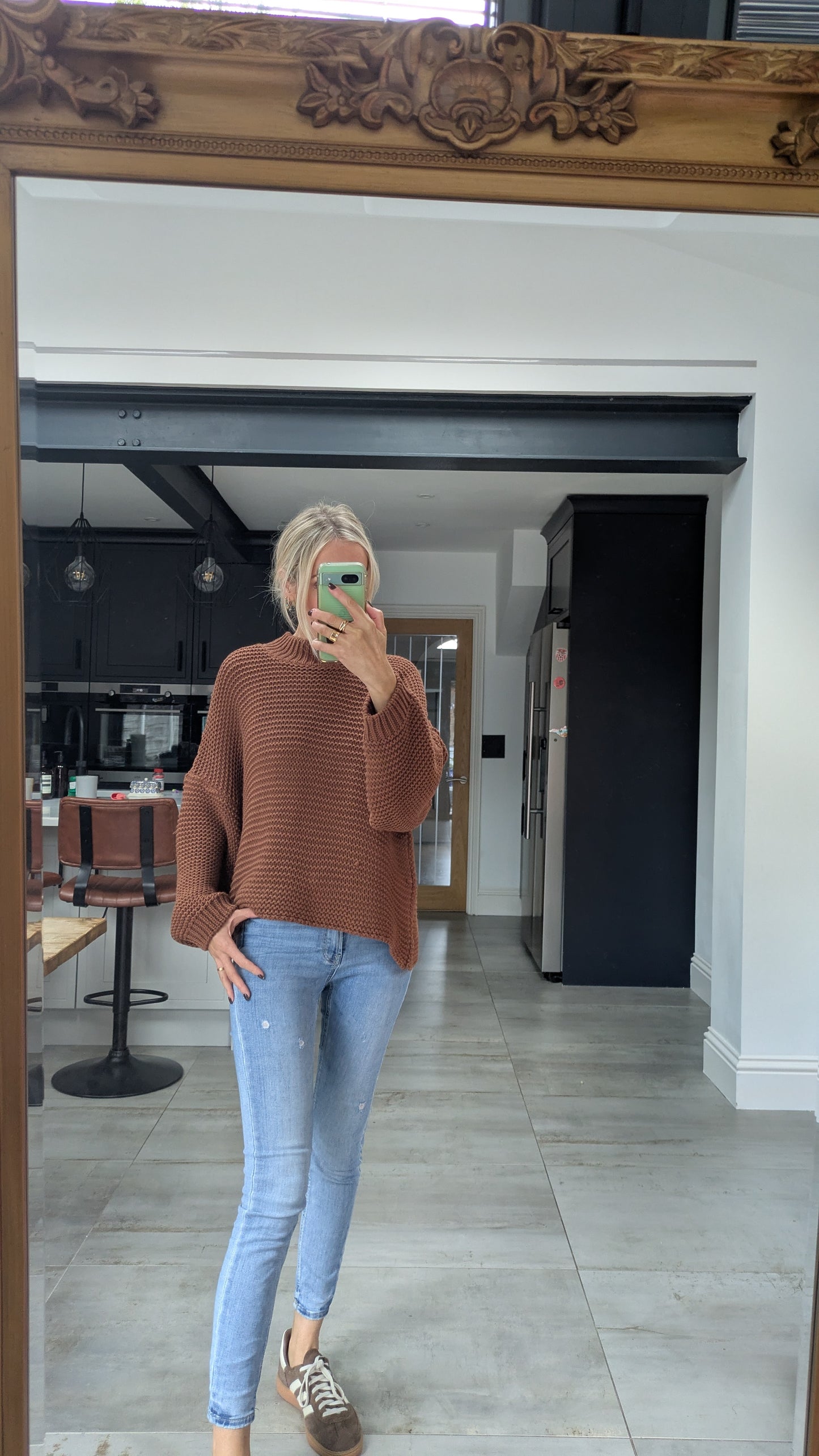 Brown Fisherman's Knit Jumper
