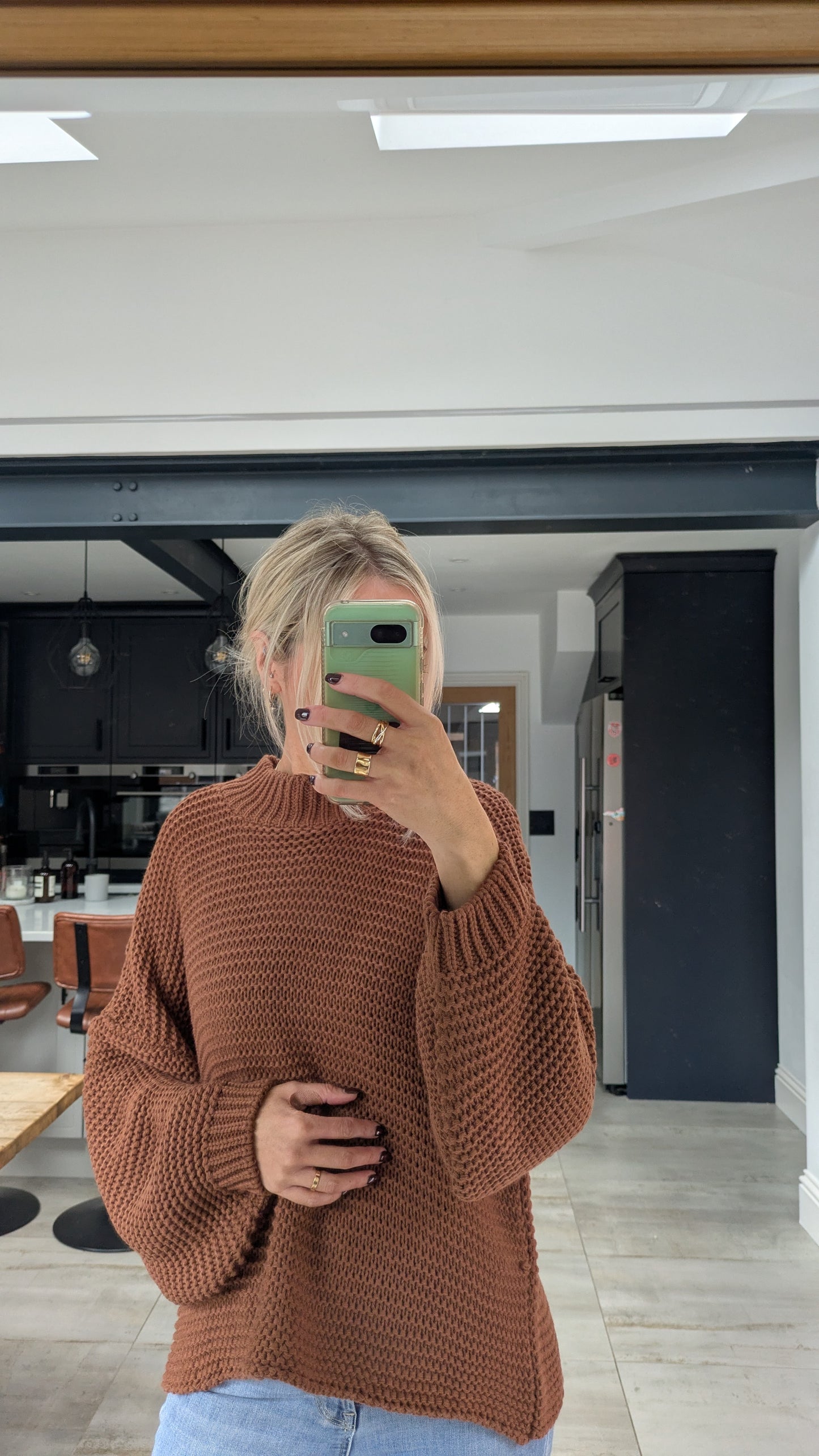 Brown Fisherman's Knit Jumper