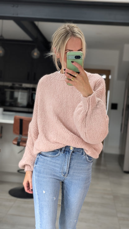 Blush Pink Soft Knit Jumper