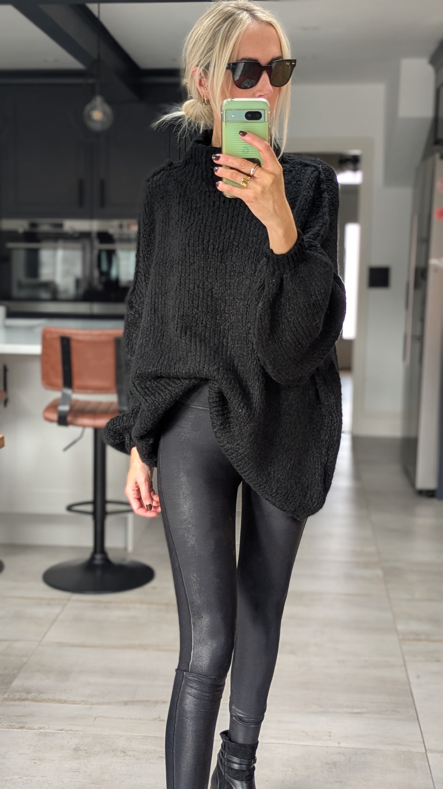 Raw Edge Black Jumper