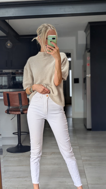 Alpaca Knit Cream Jumper
