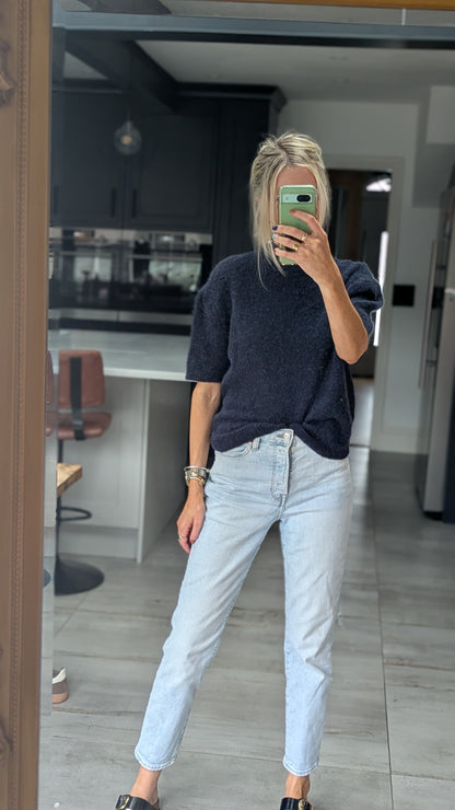 Alpaca Knit Navy Jumper