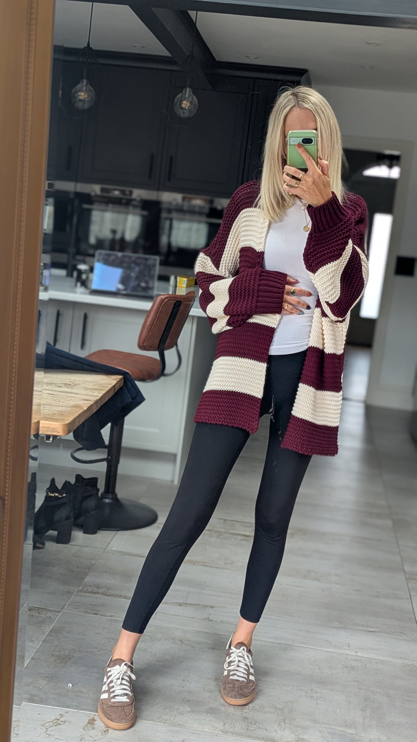 Striped Knit Cardigan