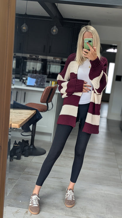 Striped Knit Cardigan