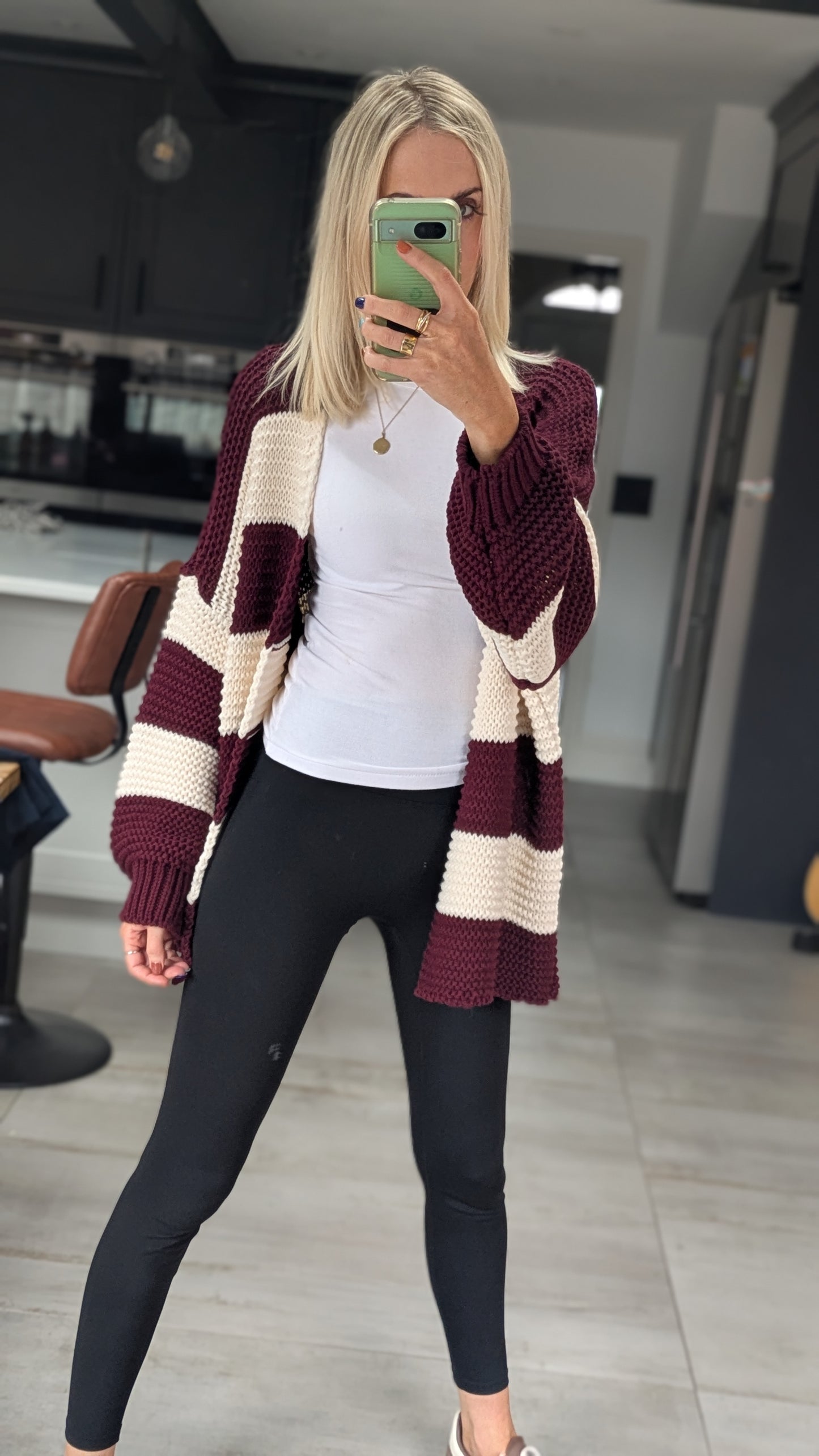 Striped Knit Cardigan
