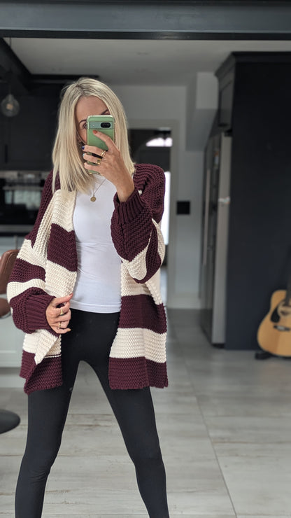 Striped Knit Cardigan
