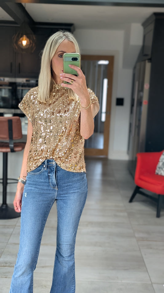 Gold Sequin T-shirt