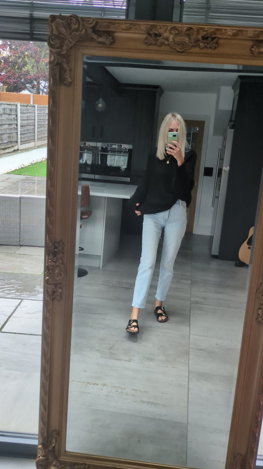 Black Fisherman's Knit Jumper